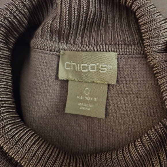 Chico's Lavender Mock Neck Pullover Sweater Heavyweight W Pockets Sz 0 NWT - Picture 9 of 9